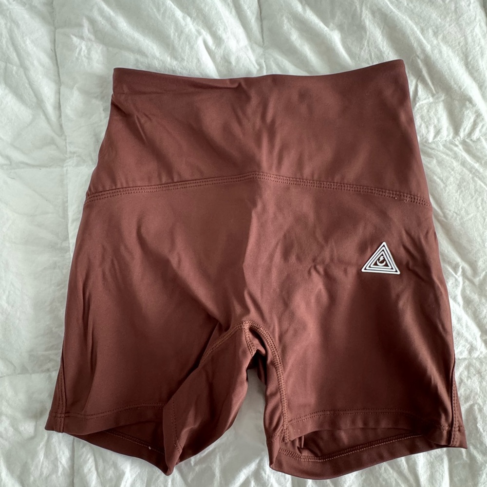 Women's Brown Athletic Biker Shorts
